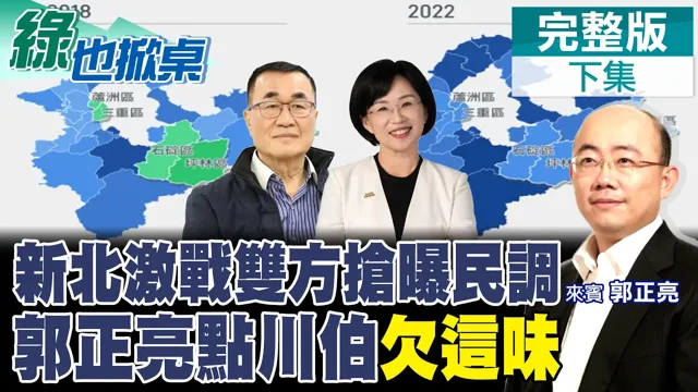 新北选情蓝绿黏TT!亮哥忧川伯这弱项|【#绿也掀桌】精华版@中天新闻CtiNews